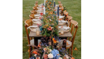 New Style Commercial Furniture Rectangle Shape Nature Wood Hotel Banquet Wedding  Wooden Outdoor  Folding  Table1