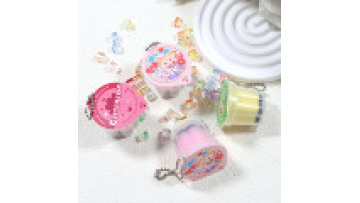 NEW Customization Pudding Keychain Custom Pudding Cup Keychain Custom Acrylic Keychain1