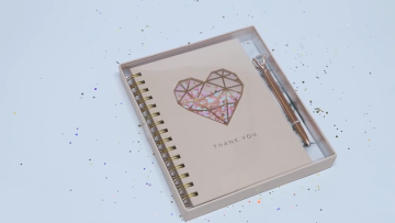New Product Rose Gold Foil Notebook And Pen Gift Set, Custom Luxury Office Stationery Set For Girl1