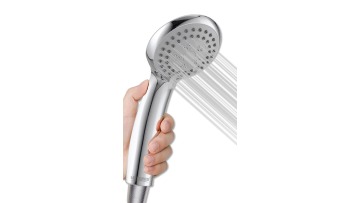 85mm Leelongs Shower Factory 3 Functions Slim Bathroom Pulse Jet Hand Shower Head with Smooth Handle1