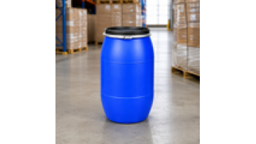 Light-proof Iron Hoop Flange High-Density Polyethylene Sealed Packaging Barrel Industrial Chemical Drum Use 52cm Caliber Blue1