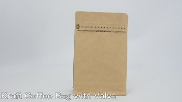 Kraft coffee bag with valve