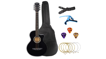 The Olive Tree R38 Black 38 inch acoustic guitar
