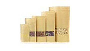 resealable high quality kraft paper ziplock packaging bag wholesale food grade kraft paper bag1