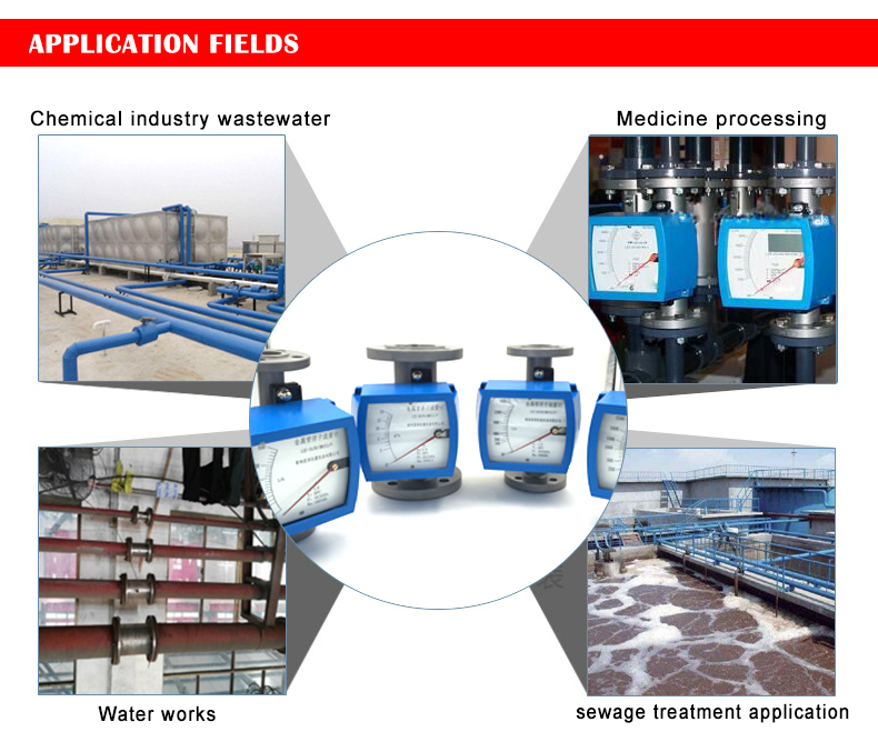 Metal tube float flow meter