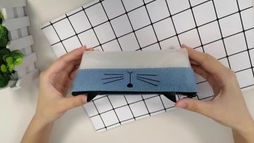 School stationary cat ears style mesh pencil case