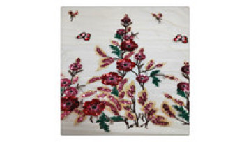 hand beaded embroidery lace fabric luxury 3d embroidery flower lace fabric net embroidery fabric1