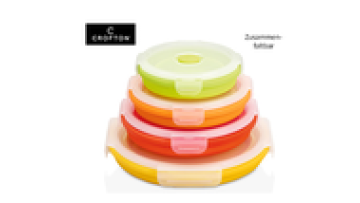 Collapsible high temperature resistant microwave refrigerator silicone crisper lunchbox1