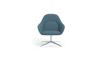 Cozy Teal - clad Accent Chairs, Task Chairs, Sling Chairs & Office Stools boasting Aesthetic Silver Metal Five - leg Bases for Home Office Areas