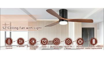 Modern nordic ceiling fan light