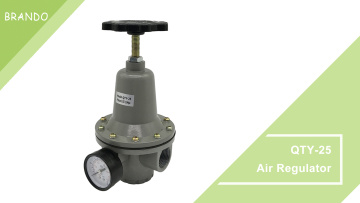 QTY-25 1'' Pneumatic Air Pressure Regulator Pressure Reducing Valve With Gauge