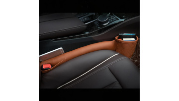 Leather Slot Plug Stopper Padding Protective Case Car Seat Gap Filler Organizer1