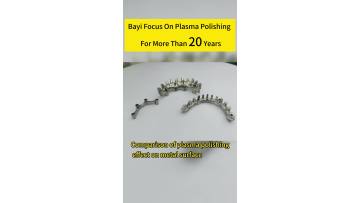 Plasma polishing effect on metal surface