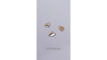 OEM ODM Fashion Dental Jewelry Teeth Gems Etching Real Solid 14K 18K Gold Natural Diamond Tooth Gems1