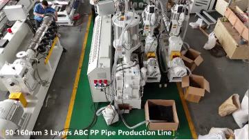 3 layers 3 colors PP sewer pipe production line 