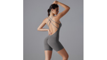 Nylon Spandex Yoga Jumpsuit Women's Workout Bodysuit1