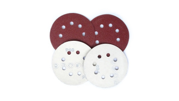 hook and loop sanding disc making video