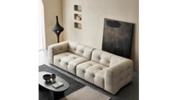 Customized Modern Living Room Furniture Button Tufted 3 4 Seater Leather Couch Sofa Set1