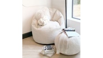 New Trend Modern Simple Minimalist Velvet Comfort Leisure Fabric Bean Bag Reclining  Living Room Lounge Chair1