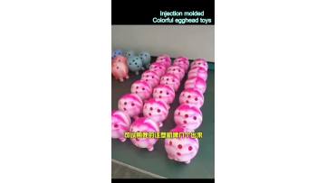 Injection molded plastic Colorful egghead toys