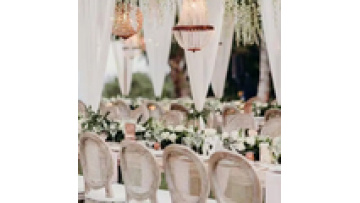 customization Promotion New design bamboo Stacking Garden Outdoor restaurant Hotel Iron Banquet Wedding Metal chairs1