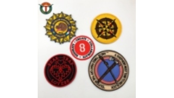 Factory direct hand-sewn woven label fabric patch wind woven label clothing decoration fabric patch1