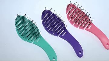 wild boar bristle mixed nylon breathable hairbrush