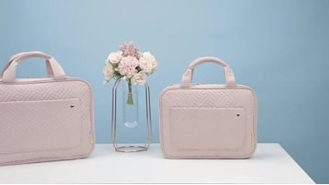 Hot portable bathroom Travel makeup Bag Amazon wash storage foldable Roll Up Toiletry Bags hanging cosmetic bag1