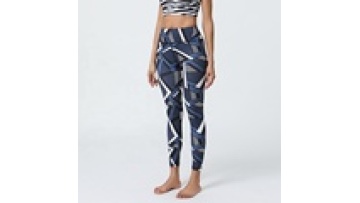 Custom Geometry Print Polyester Spandex Leggings for Women1
