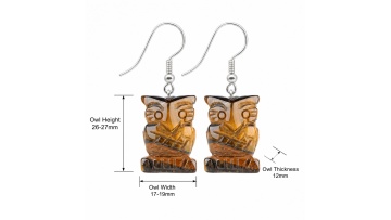 Owl Stone Pendant Earrings PE2329S