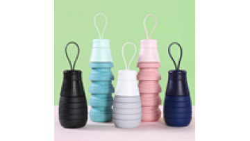 Wholesale BPA Free Sealing Sports Bottle Portable Collapsible Silicone Drinking Water Bottles With Lids1