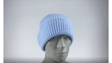 Blue soft Knit beanie hat