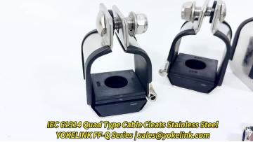 Quad Cable Cleats Stainelss Steel Cable Cleats IEC 61914 Certificated