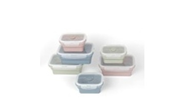 Hot-sell Silicone Food Storage Reusable bento Lunch Box Containers Collapsible Lunch Box Reusable bento Lunch Box sets 4 size1