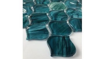 Arabesque Green Glass Art Tiles