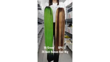 Wholesale wigs 100% human hair vendors highlight honey brown color water wave hd wigs raw Indian hair 5x5 lace closure wigs1