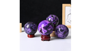 New Product Natural Crystal Sphere Hand Polished Purple Moss Agate Sphere for Decoration1