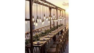 Top Quality Products  Commercial Furniture Rectangle Shape Nature Wood Hotel Banquet Folding Wooden  Wedding Table1