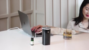 2022 Best selling New Wood Grain Aroma Diffuser Humidifier Colorful  Ultrasonic Essential Oil Aroma Diffuser Car LED Light1