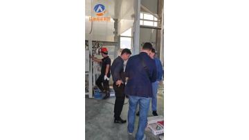 Russian customer visits mortar packaging machine