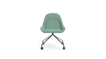Ergonomic Fabric Task Stools & Armchairs with Multi - Point Tilt Tension and Metal Pedestal Bases