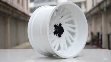 24-inch gloss white fully painted wheel