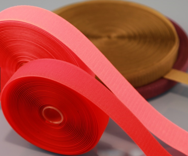 Eco-Friendly Self-Adhesive 100% Nylon Material Hook and Loop Tape Red Color