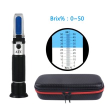 YIERYI New Portable 0-50% Brix Refractometer Handheld sugar refractometer 0-50% high-sugar meter sweetness meter with paper box