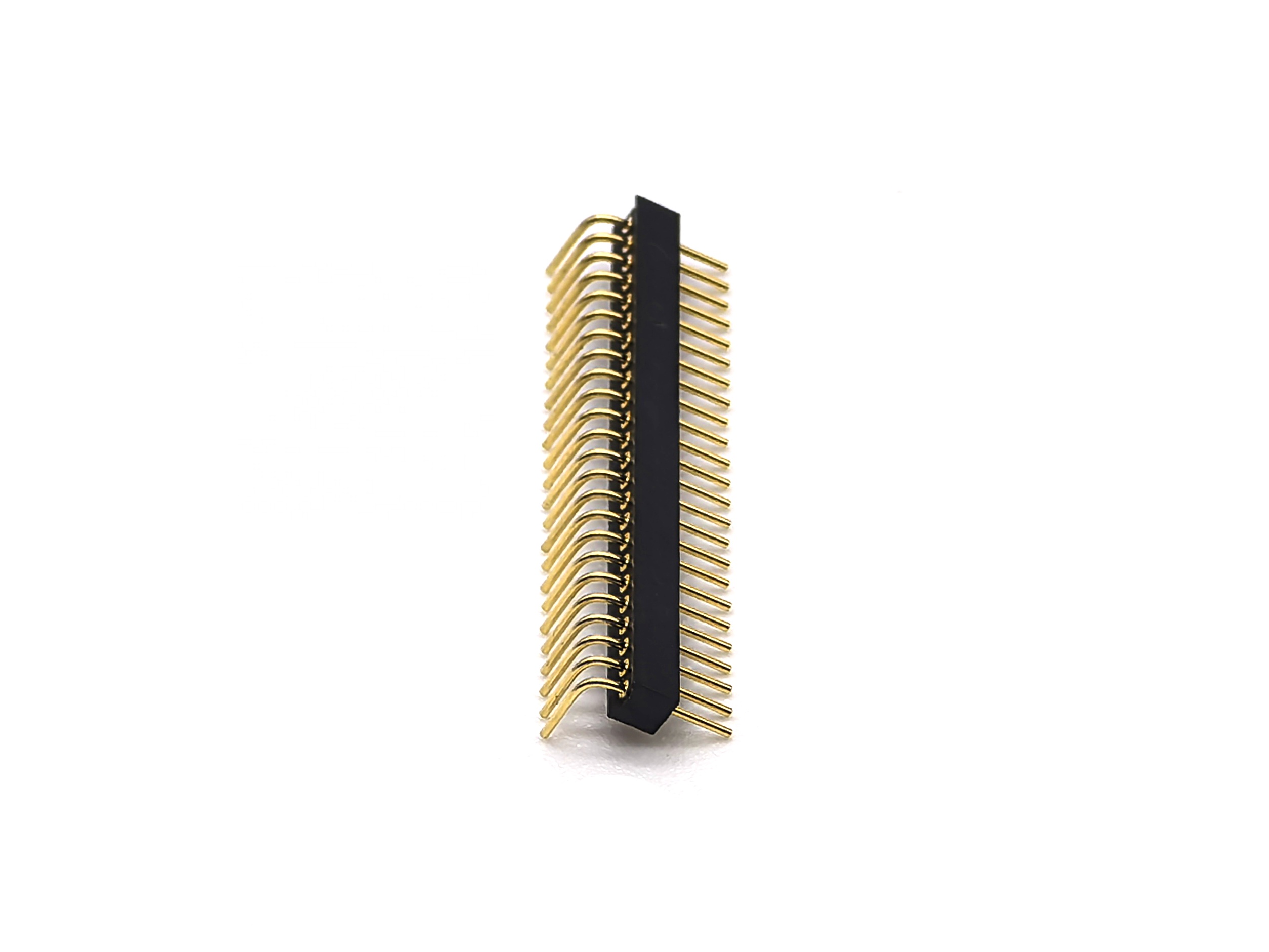 1.27mm Pitch Machined Pin header Connector Right Angle H2.2mm 1*24P
