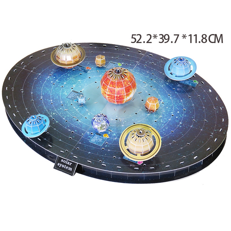 146Pcs 3D Solar System Puzzle Set Planet Board Game Paper DIY Jigsaw Learning & Education Science Toy Kids Birthday Gift