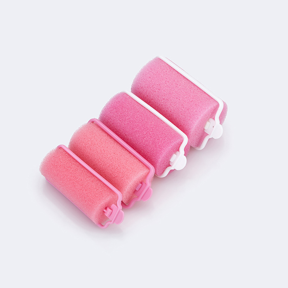 12pcs Pink Soft Sponge Hair Rollers Curler DIY Tools Salon Barber Perm Tools Hair Protection Reduce Mar Hairdressing Tools Sets