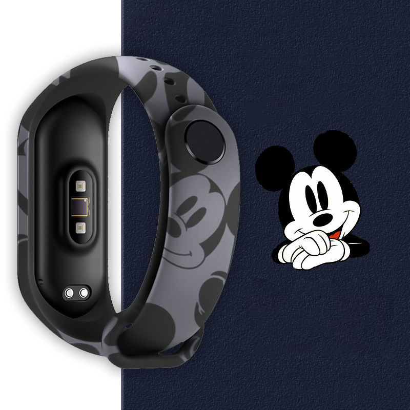 Disney Mickey Strap for Xiaomi Mi Band 5 4 3 NFC Silicone Wristband Bracelet Replacement for Xiaomi Band 4 Wrist TPU Strap