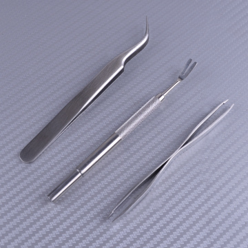 LETAOSK 3PCS Silver Stainless Steel Pet Dog Treament Fleas Lice Fork Tweezers Clip Tick Remover Accessories Tool