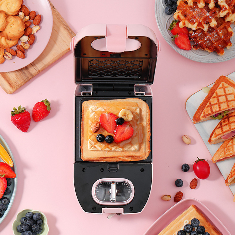 650W Sandwich Breakfast Machine Multi-Function Light Food Waffle Toast Bake Tool Kitchen is Convenient for Cooking Appliances